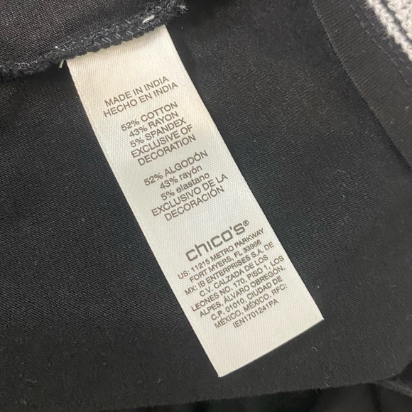 Chico’s Black Embroidered Skirt Size 12 - Picture 7 of 7